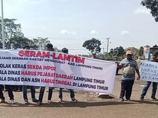 GERAM Lampung Timur Demo tuntut Calon sekda bukan impor dari luar kabupaten