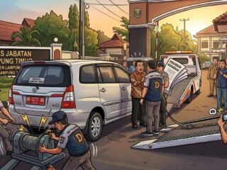 Mobil Dinas Bupati Lampung Timur Ditarik Debt Collector, Diduga Tunggakan Belum Dibayar