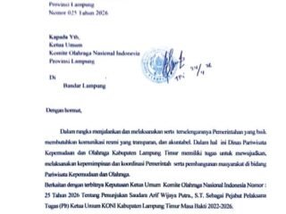 Keabsahan KONI Lampung Timur Dipertanyakan Pemda, Pengurus Cabor Desak KONI Provinsi Segera Turunkan Caretaker