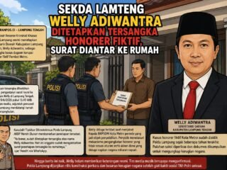 Sekda Lamteng Welly Adiwantra Ditetapkan Tersangka Honorer Fiktif, Surat Diantar ke Rumah