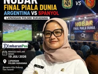 Nobar  Final Piala Dunia Argentina Vs Spanyol di Sukadana Pasar, Bupati Ela Siap Hadir Bersama Masyarakat