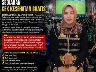 Dukung Nobar Final Piala Dunia 2026, Puskesmas Sukadana Sediakan Cek Kesehatan Gratis