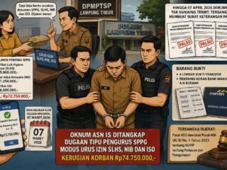 Sat Reskrim Polres Lampung Timur Tangkap Oknum ASN Diduga Tipu Pengurus SPPG Rp74,7 Juta Modus Urus Izin SLHS, NIB dan ISO